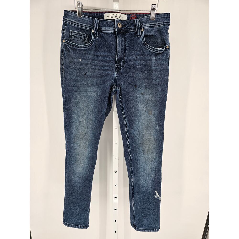 Artful Rebel Mens Sz 32x30 Slim Leg Medium Wash Blue Jeans